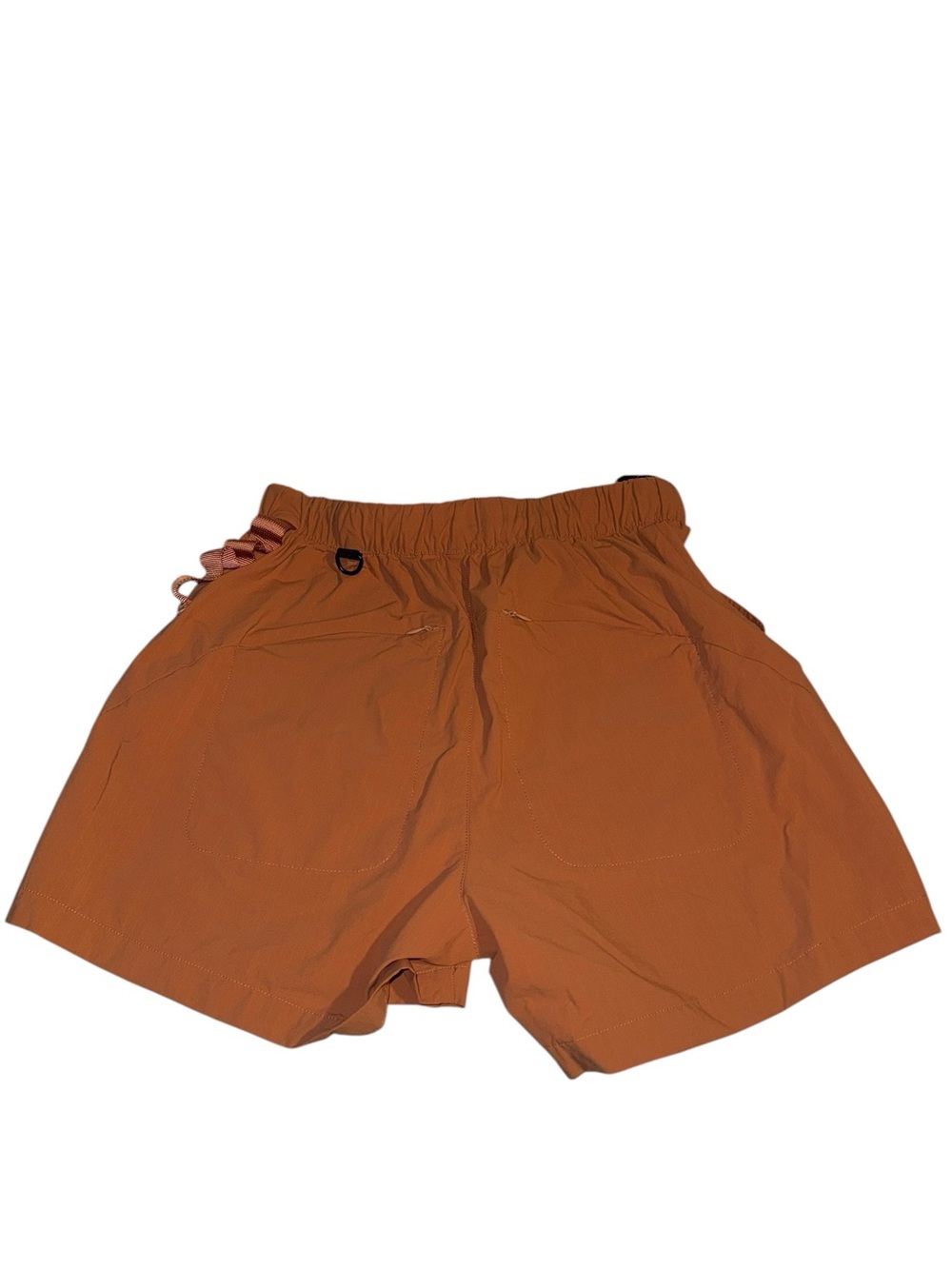 Wondery Outdoors Hiking Rust Orange Cargo Shorts with Built-In Black Web Belt - Picture 3 of 5
